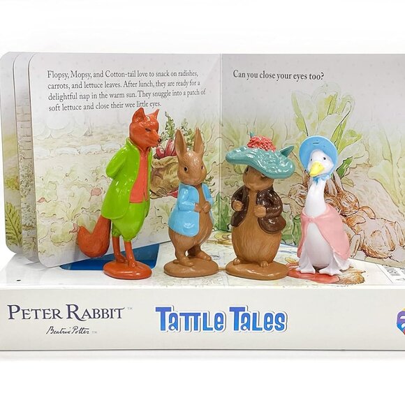 PETER RABBIT Set of 3 - Puzzle Book, Magnetic Set, Tattle Tales Book w/Figurines - Picture 14 of 15